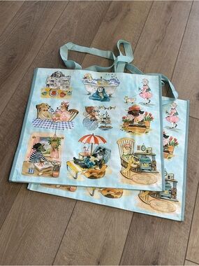 Homegoods TJMaxx Marshalls Viral Dog Hobby Shopper Tote Bags (Set of 2) NWOT